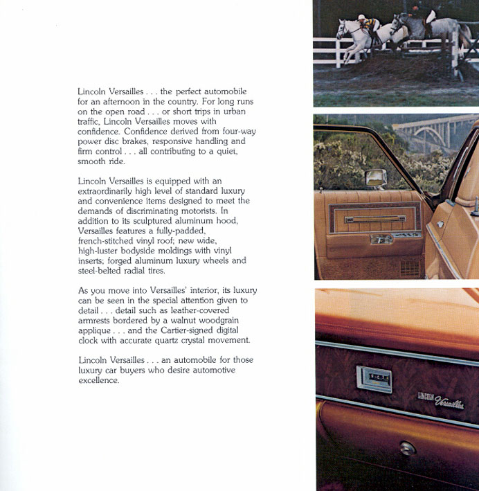 1977 Lincoln Versailles Brochure Page 9